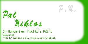 pal miklos business card